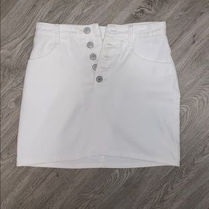 PacSun John Galt White Jean Skirt